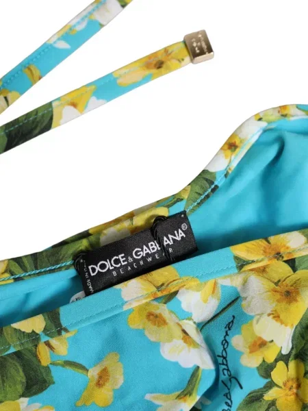 Květinové bikiny Dolce & Gabbana s potiskem modré