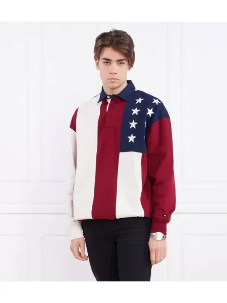 Tommy Hilfiger Polo FLAG RUGBY bordo