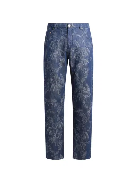 Blugi Etro din jacard albastru