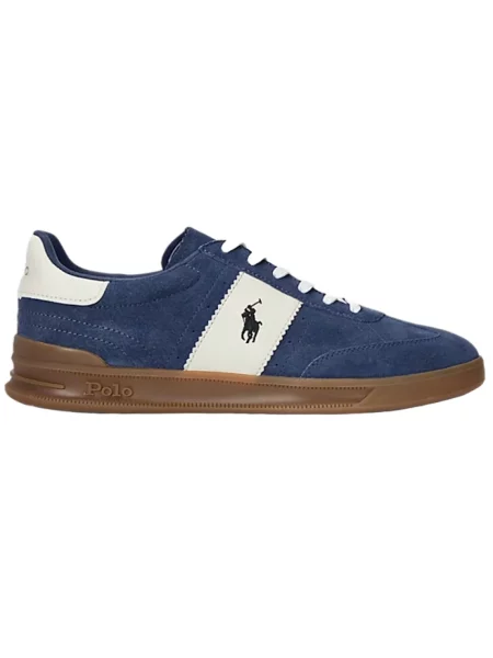 Sneakersy Polo Ralph Lauren skórzane niebieskie