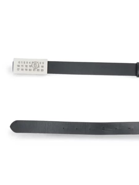 Cu centură curea Mm6 Maison Margiela din piele negru