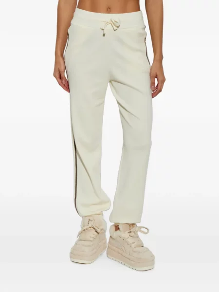 Pantaloni Bogner cu dungi alergare alb