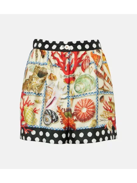 Pantaloni Dolce&gabbana din satin cu imagine