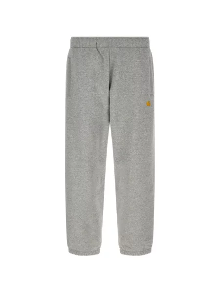 Pantaloni Carhartt Wip cu broderie alergare gri