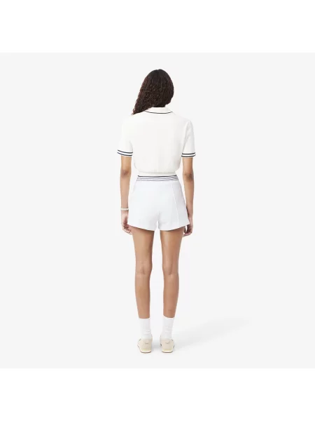 Lacoste Organiczne Szorty białe