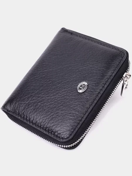 Кожаный кошелек St Leather Accessories черный