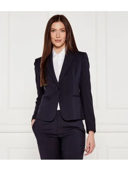 BOSS BLACK de lână sacou jarua negru