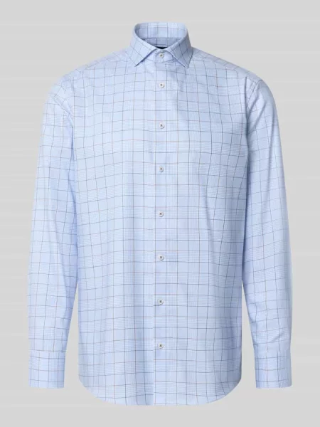 Krój modern fit koszula biznesowa z czystej bawełny model Royal Kent' Olymp błękitna
