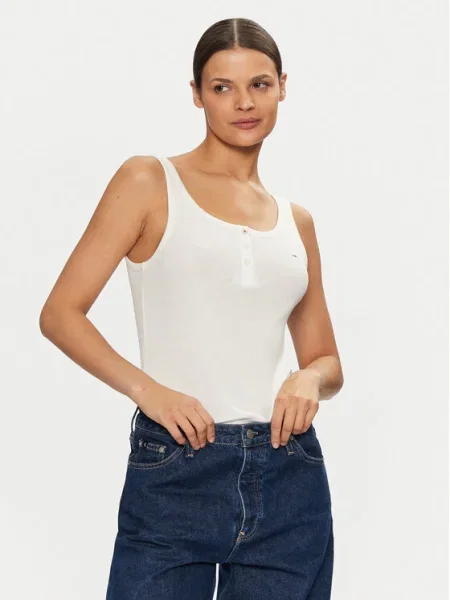 Top Tommy Jeans alb
