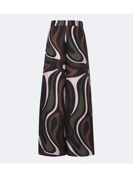 Pantaloni palazzo Pucci de mătase