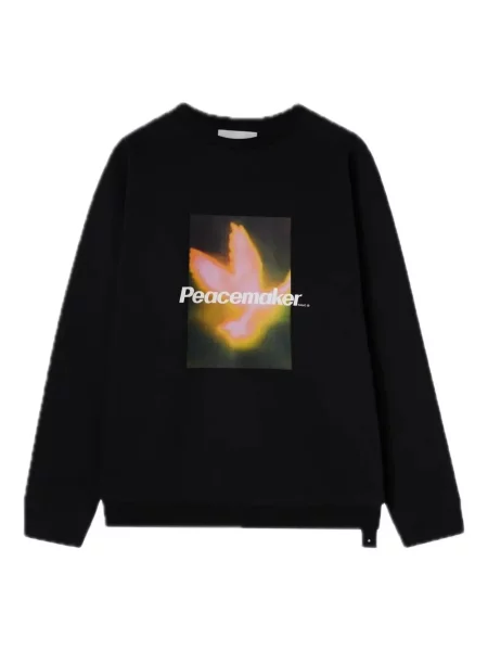 Hanorac crewneck Peacemaker Oamc cu imagine negru