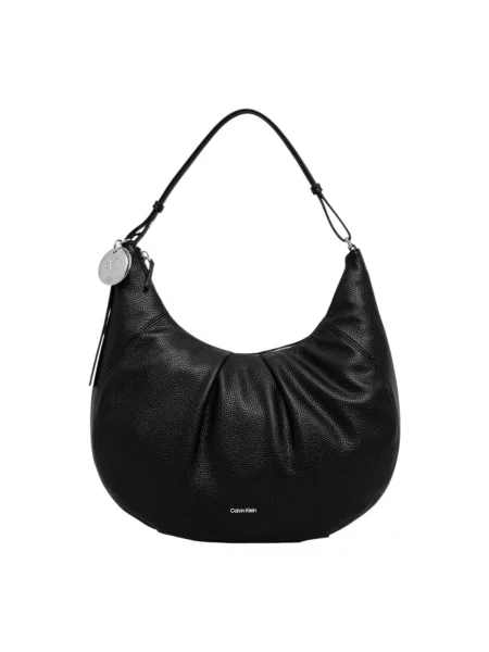 Calvin Klein torebka hobo z imitacji skóry czarna