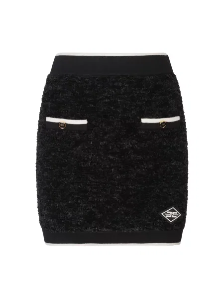 Spódnica Elisabetta Franchi z logo czarna