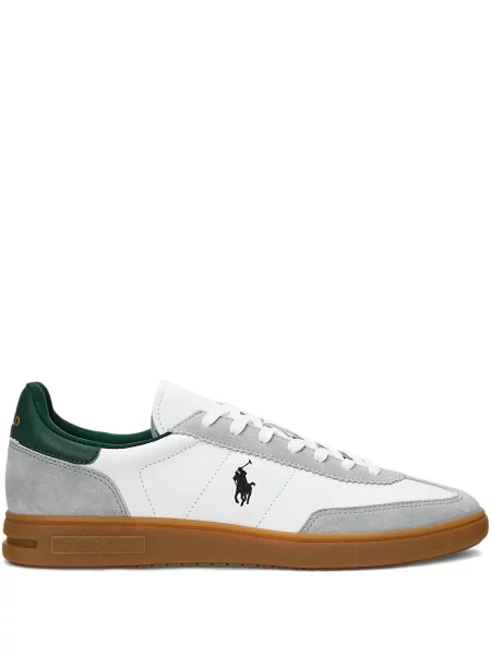 Дълго мрежеста тениска Polo Ralph Lauren с кръгло деколте зелено