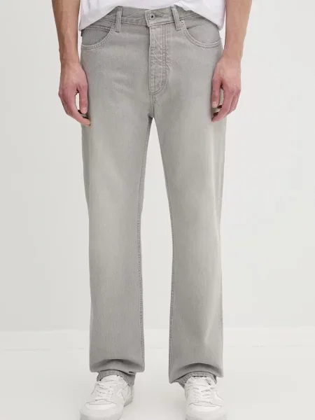 HUGO Blue kavbojke straight kroja Jonah siva