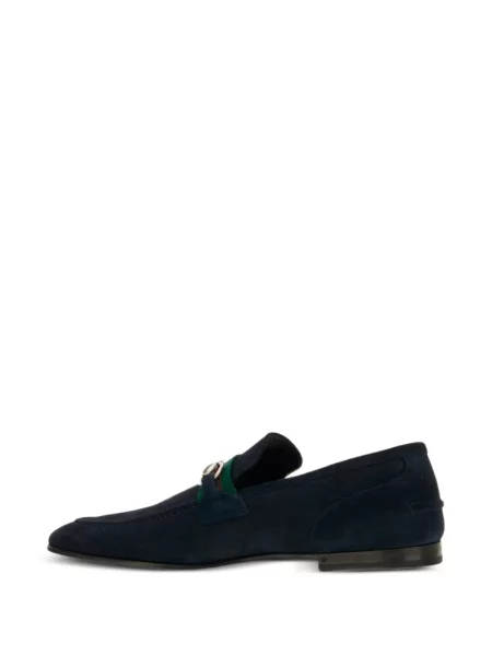 Pantofi loafer Gucci cu dungi albastru