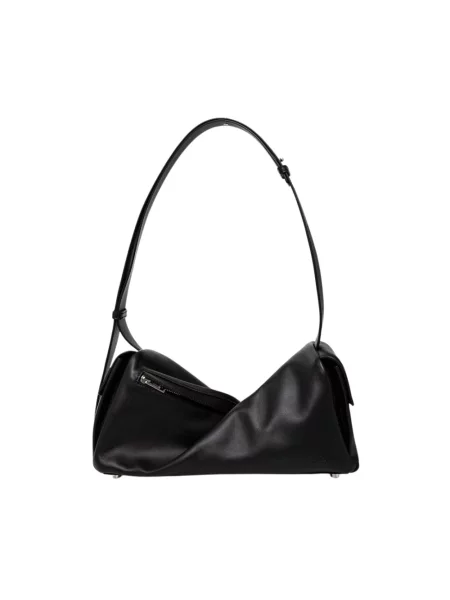 Sunnei torebka crossbody skórzana czarna