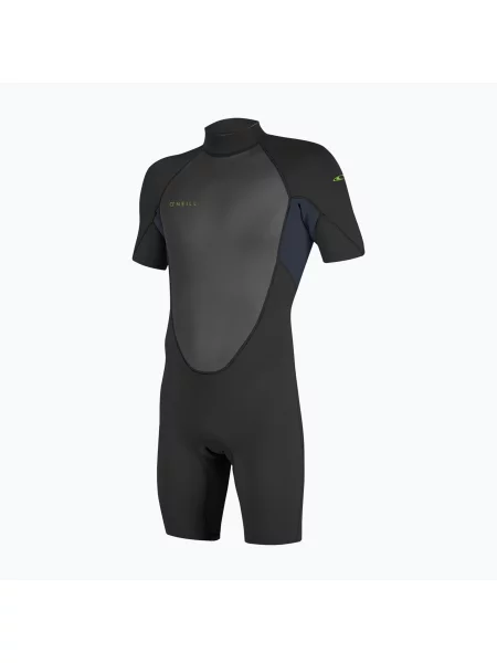 Costum de înot pentru copii O'Neill Youth Back Zip SS Spring black/slate negru