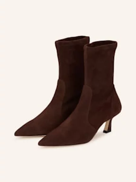 Stuart Weitzman Kotníčkové Boty Vinnie Bootie 50 tmavě hnědá