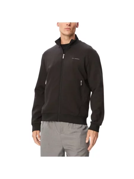 Bluza rozpinana Karl Lagerfeld z logo czarna