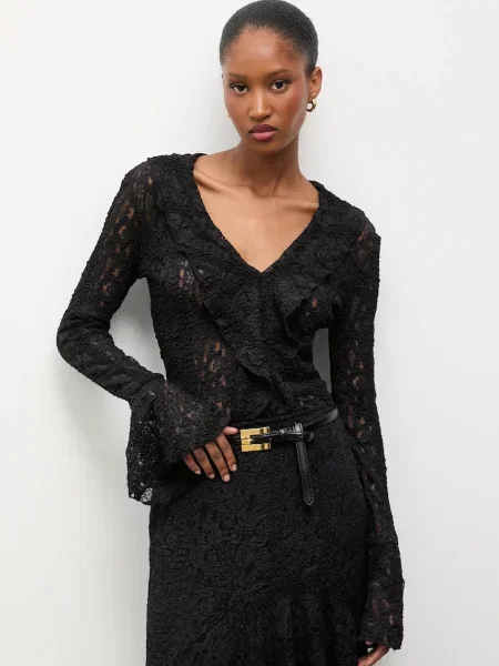 Bluza Answear.LAB za žene bez uzorka crna