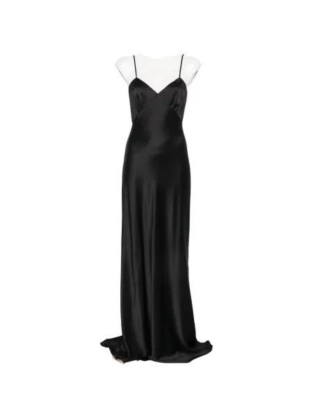 Σατέν φόρεμα Max Mara μαύρο