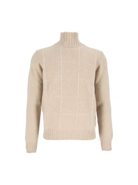 Sweter Settefili Cashmere z kaszmiru beżowy