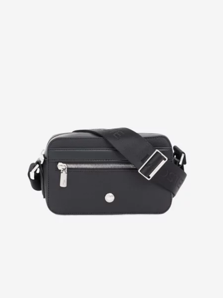 LACOSTE Geantă de umăr Lacoste Petit sac messenger Homme Langon Petit Piqué Noir' negru
