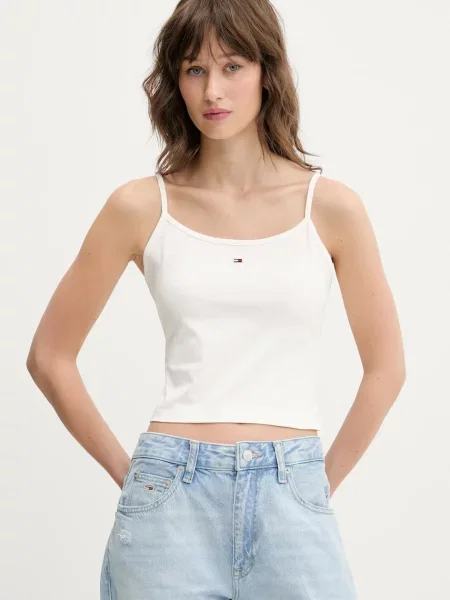 Топ Tommy Jeans бяло