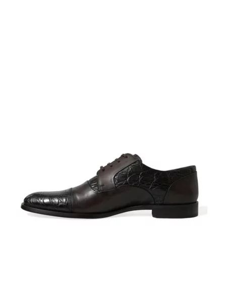 Derby Dolce And Gabbana skórzany brązowy