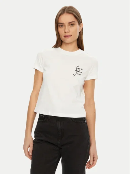 Тениска Calvin Klein Jeans бяло