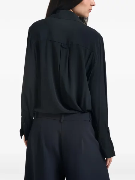 Lung cămașă Semicouture drapată negru