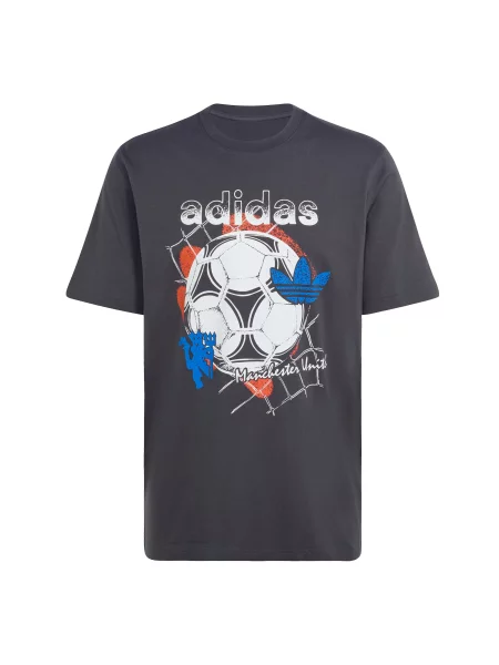 ADIDAS PERFORMANCE Tricou funcțional MUFC albastru / roșu deschis / negru denim alb