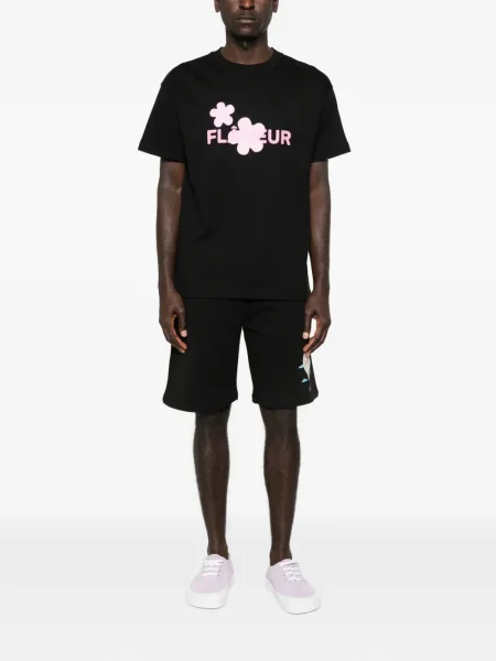Tricou Flâneur cu model floral negru