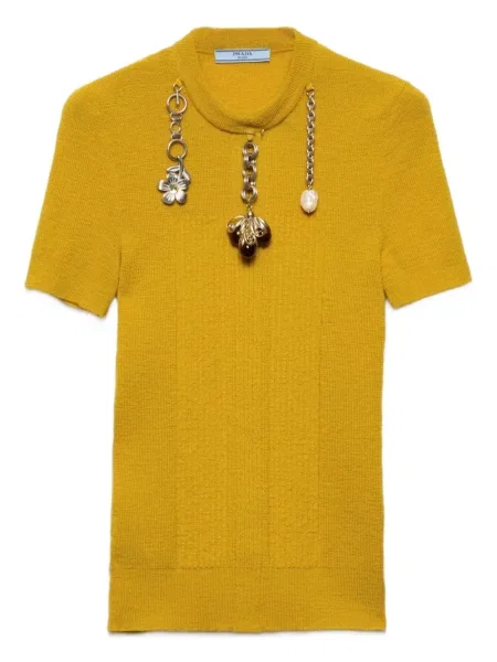 Tricou Prada galben