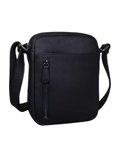 Кожаная сумка через плечо Royalbag черная