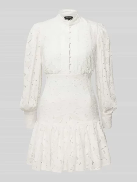 Sukienka koktajlowa z koronki model REMY' Bardot biała