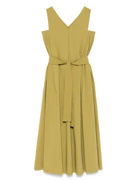 Rochie Moutaki cu decolteu în V de costum verde