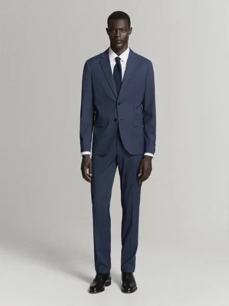 Spodnie garniturowe París super slim fit atramentowy Mężczyzna 38 MANGO MAN