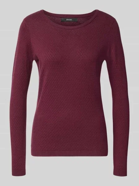 Sweter z dzianiny o kroju regular fit z czystej bawełny model ‘CARE’ Vero Moda