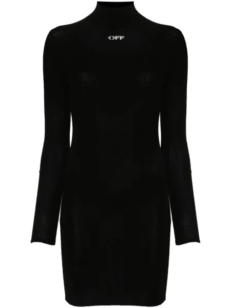 Rochie mini Off-white cu broderie de costum mini alb