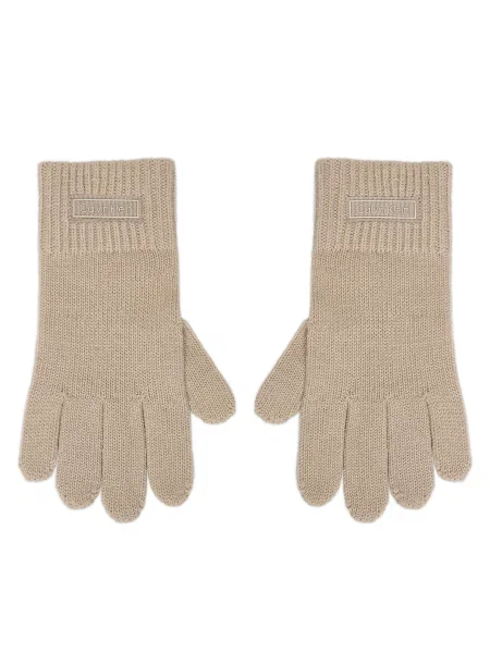Вълнени ръкавици Calvin Klein кафяво