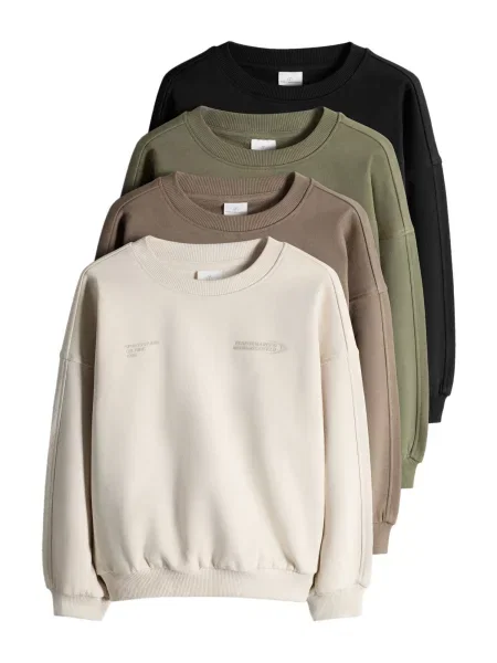The Set Sweater majica pijeska / smeđa / maslinasta crna