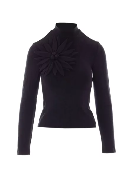 Pulover Farm Rio cu model floral cu aplicații negru