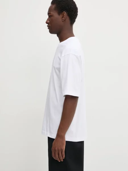 T-shirt Filling Pieces T-Shirt Boxy Embroidered White S biała