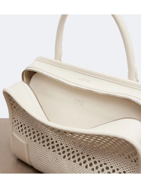 Top Loewe din piele alb