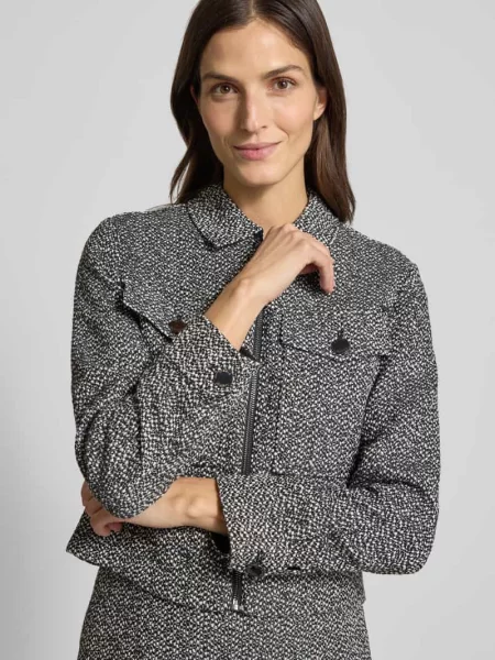 Kurtka koszulowa o kroju regular fit z zamkiem błyskawicznym S.oliver Red Label czarna