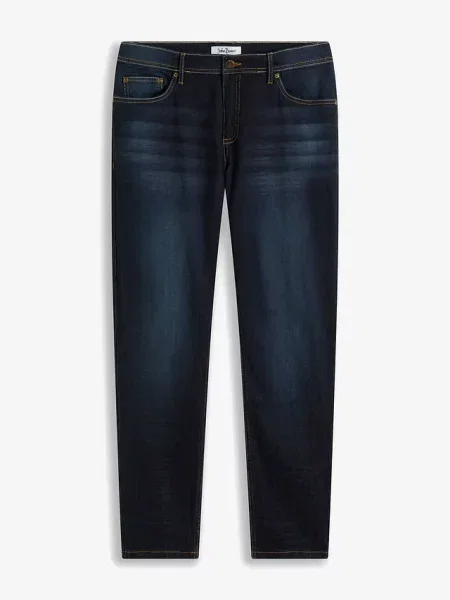 Jeansy slim fit ze stretchem tapered niebieski