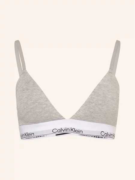 Calvin Klein Trojúhelníková Podprsenka Icon Cotton Modal šedá