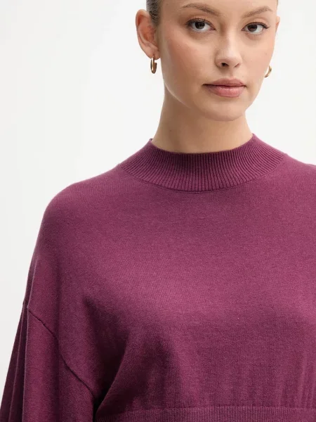 Шерстяной легкий свитер United Colors Of Benetton фиолетовый